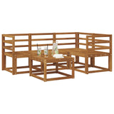 Outdoor Sofa Set 5 pcs Natural Solid Acacia Wood 3366342