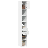 Slim Storage Cabinet White 30x42,5x225 cm Engineered Wood 3281266