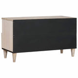 TV Cabinet Bleached White 80 x 33 x 46 cm Solid Mango Wood 4018133