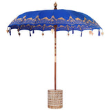 Balinese Parasol with Base Blue 215 x 215 x 260 cm 3356895