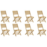 Folding Garden Chairs 8 pcs 48.5x61.5x87 cm Solid Wood Acacia 3214229