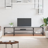 TV Cabinet Grey Sonoma 201x35x45 cm Engineered Wood&Iron 831816