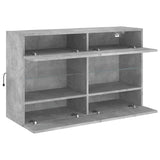 TV Wall Cabinet with LED Lights Concrete Grey 98.5x30x60.5 cm 837109