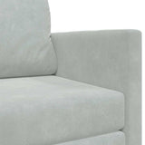 Sofa Bed Light Grey 124 x 204 x 61 cm Velvet 4106702