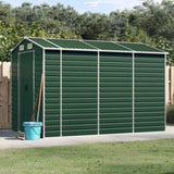 Garden Shed Green 191x300x198 cm Galvanised Steel 3188233