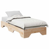 Bed Frame No Mattress Stackable 90x200 cm Solid Wood 859202