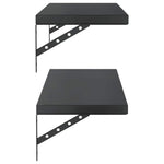Wall Shelves 2 pcs 100x30 cm Black Stainless Steel 3214512