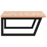 Basin Shelf Wall Mounted Steel and Solid Wood Beech 3302519
