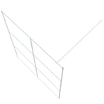 Walk-in Shower Wall White 140x195 cm Clear ESG Glass 152124