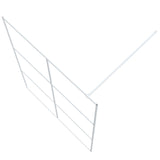 Walk-in Shower Wall White 140x195 cm Clear ESG Glass 152124