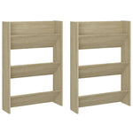 Wall Shoe Cabinets 2 pcs Sonoma Oak 60x18x90 cm Engineered Wood 806766