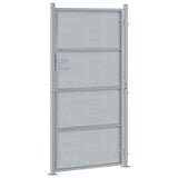 Garden Gate with Lock Silver 96 x 200 cm Stainless Steel 3402589