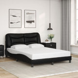 Bed Frame with LED without Mattress "Hvar" Black 140x200 cm 3213934