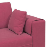 Sofa with Cushion Wine Red 250 x 77 x 76 cm Velvet 3335157