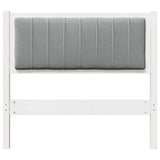 Upholstered Headboard White 90 cm Solid Pine Wood 879088
