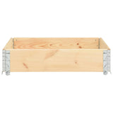 Pallet Collar 100x100 cm Solid Pine Wood 310056