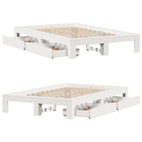 Bed Frame without Mattress White 120x190 cm Small Double Solid Wood Pine 3309018