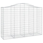 Arched Gabion Baskets 11 pcs 200x50x140/160 cm Galvanised Iron 3145691