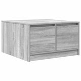 Coffee Table with Drawers Grey Sonoma 70.5x70x40 cm 3328413
