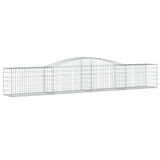 Arched Gabion Baskets 10 pcs 400x50x60/80 cm Galvanised Iron 3146978