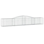Arched Gabion Baskets 10 pcs 400x50x60/80 cm Galvanised Iron 3146978