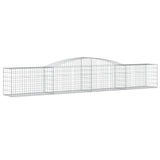 Arched Gabion Baskets 10 pcs 400x50x60/80 cm Galvanised Iron 3146978