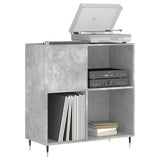 Record Cabinet Concrete Grey 84.5x38x89 cm Engineered Wood 831768