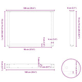 Dining Table Legs U-Shaped 2 pcs Anthracite 100x cm Steel 4013198