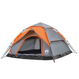 Camping Tent Dome 5-Person Grey and Orange Quick Release 4004187