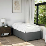 ZNTS Bed Frame without Mattress Dark Grey Single Fabric 3284867