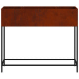 Raised Garden Planter Rusty 100 x 26 x 82 cm Weathering Steel 865882
