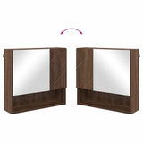 Mirror Cabinet Brown Oak 59 x 17 x 55 cm Engineered Wood 883371