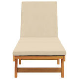 Sun Lounger Reclining Brown 199 x 63 x 85 cm Solid Acacia Wood 4105537