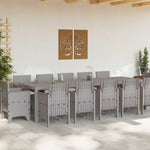 Garden Dining Set with Cushion 13 pcs Light grey 3378631