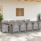 Garden Dining Set with Cushion 13 pcs Light grey 3378631