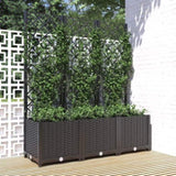 Garden Planter with Trellis Black 120x40x136 cm PP 318273