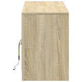 TV Cabinet with LED Sonoma Oak 139.5x34x50 cm Engineered Wood 852196