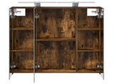Bathroom Mirror Cabinet Smoked Oak 70 x 14.5 x 70 cm 889099