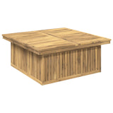 Garden Coffee Table Solid Acacia Wood Height Adjustable White 901708