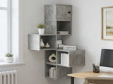 Wall Corner Shelf Concrete Grey 48 x 48 x 120 cm 8012231