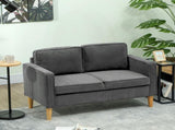 Small Two-Seater Corduroy Sofa - Grey T3398P330361
