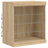 Sideboard with LED Lights Sonoma Oak 181.5x37x67 cm 3209039