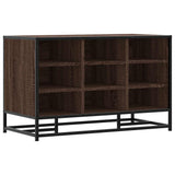 Shoe Bench Brown Oak 84x40x53.5 cm Engineered Wood and Metal 849233