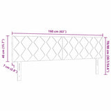 Headboard Height Adjustable Light grey 160 cm Velvet 42007261