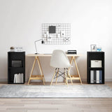 TV Cabinet Set 2 pcs Black Oak 37 x 35 x 72 cm Engineered Wood 3393520