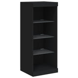 Sideboard Black Engineered wood, glass Sideboard Rectangular 836729