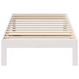 Bed Frame without Mattress White 80x200 cm Solid Wood Pine 859215