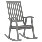 Rocking Chair Grey Solid Acacia Wood Standard Durable 311845