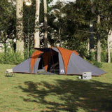Family Tent Dome 6-Person Grey and Orange Waterproof 4009433