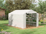 8 x 6ft Walk-In Greenhouse, with Shelves - White T3398P322097